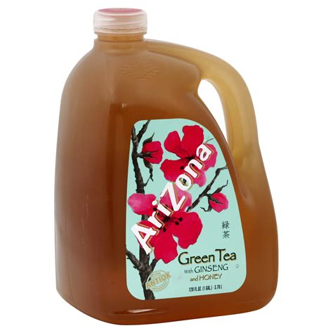 Arizona Green Tea, With Ginseng and Honey, 128 fl oz (1 gl) 3.78 lt