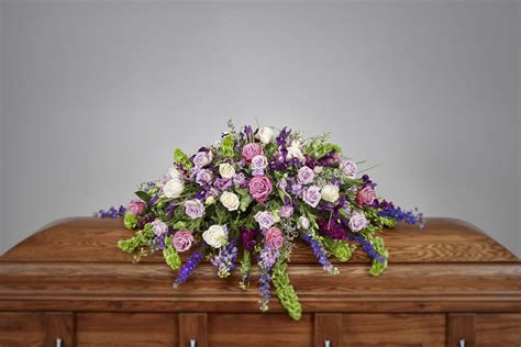 Purple Casket Spray - Ramsgate Floral Designs