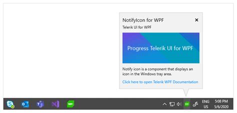 WPF Notify Icon Control | Telerik UI for WPF