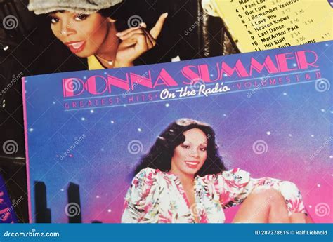 Closeup of Music Album Cover of Donna Summer on the Radio Editorial ...