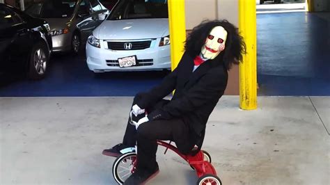 Jigsaw on a tricycle in public - YouTube