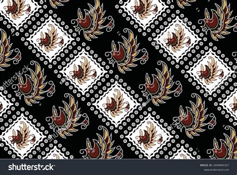 Indonesian Batik Motifs Very Distinctive Patterns Stock Vector (Royalty ...