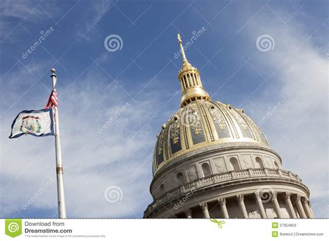 Dome of West Virginia State Capitol Building Stock Image - Image of ...