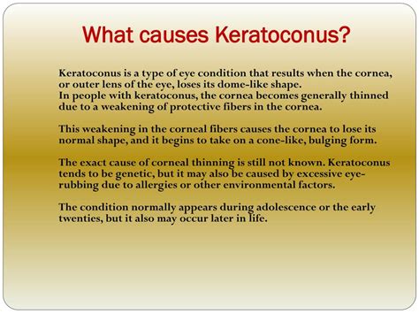 PPT - Keratoconus: Causes, Symptoms, Daignosis, Prevention and ...