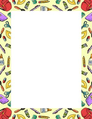 Free Printable School Page Borders