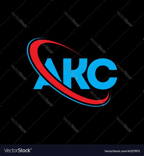 Akc logo letter design Royalty Free Vector Image