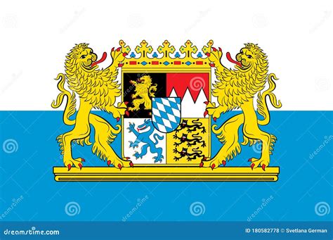 Flag of Bavaria in Germany stock vector. Illustration of freistaat ...