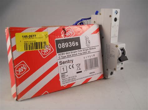 MK RCBO 32 Amp 30mA Type C 32A Sentry C32 08936S 8936S NEW - Willrose Electrical - Discontinued ...
