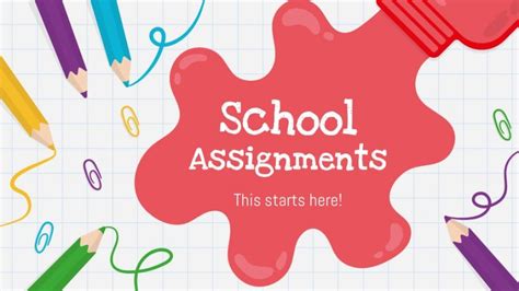 Free School Assignments PowerPoint Template & Google Slides Theme