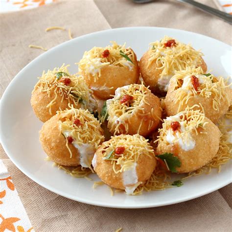 Dahi Puri Chaat with Sev and Batata - Step by Step Photo Recipe