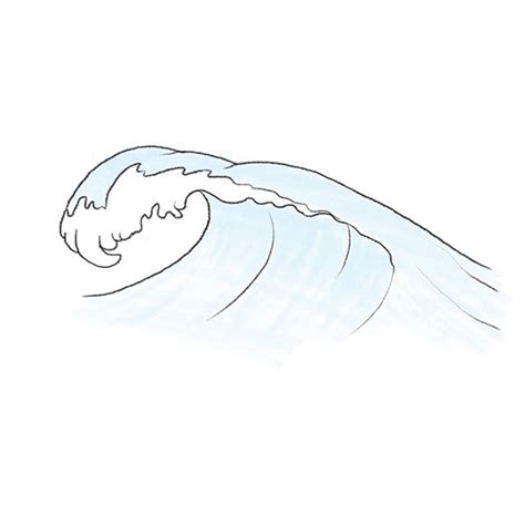 Beach Waves Drawing