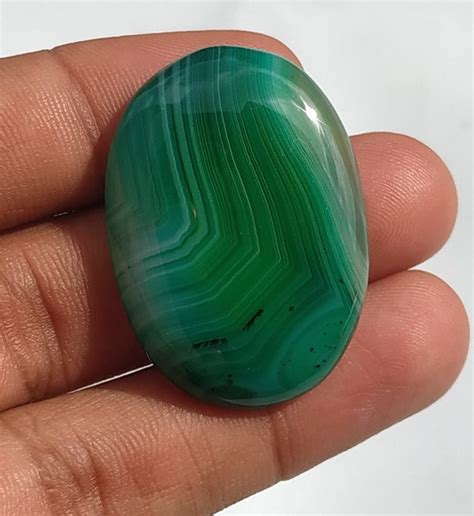 Natural Green Banded Agate-rare Collection Amazing Color Green - Etsy