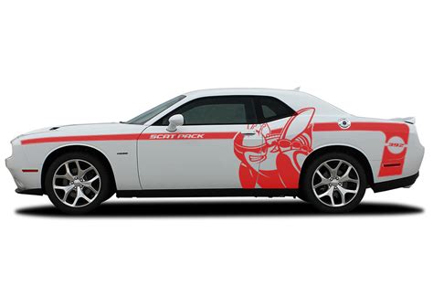 Dodge-Challenger 2015-2016 Custom Vinyl Decal Wrap Kit - SCAT PACK SIDE ...