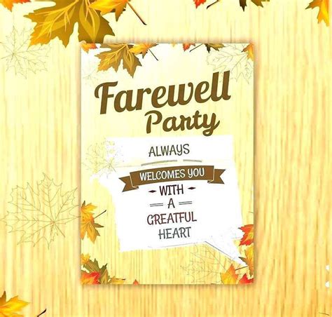 Farewell Party Invitation Template - prntbl.concejomunicipaldechinu.gov.co