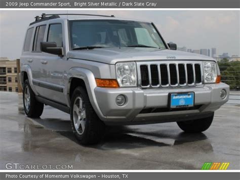 Bright Silver Metallic - 2009 Jeep Commander Sport - Dark Slate Gray ...