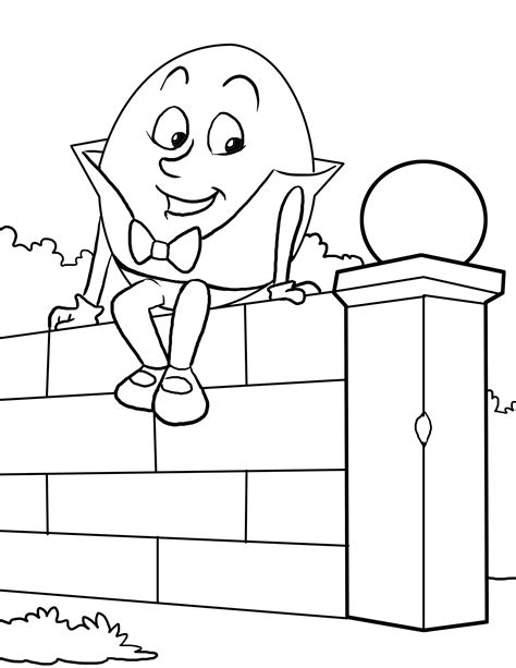 Printable Humpty Dumpty Coloring Pages