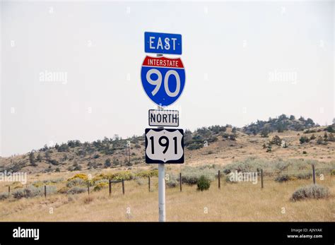 Interstate sign, I-90, USA Stock Photo - Alamy