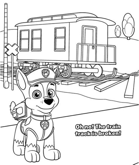 Paw Patrol Coloring Printable Chase