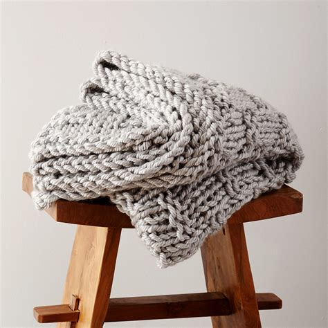 Free knitting pattern for a chunky knit blanket for beginners ⋆ ...