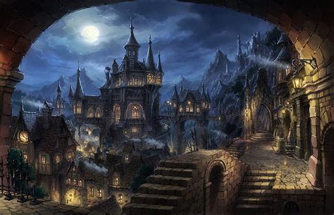 Dark Fantasy City, arts, city, fantasy, dark, HD wallpaper | Peakpx