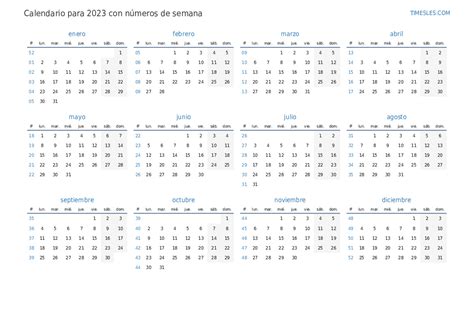 Calendario Por Semanas De 2023 Academy - IMAGESEE