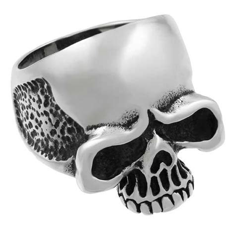 Stainless Steel Classic Skull Ring – SkullSociety