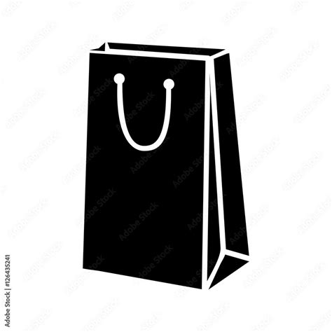 Vecteur Stock silhouette of shopping bag icon over white background. vector illustration | Adobe ...