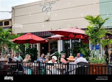 Stuart Florida Osceola Street Cafe restaurant alfresco dining tables ...