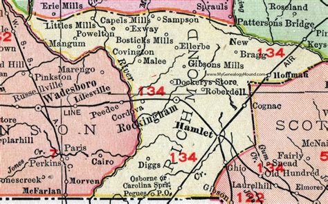 Richmond County Nc Map | Cities And Towns Map