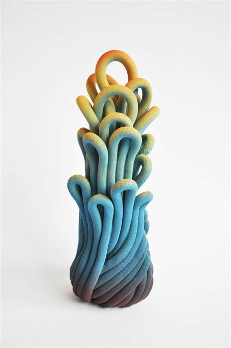 Mesmerizing abstract ceramic sculptures composed of multiples loops, tentacles, and coils by ...