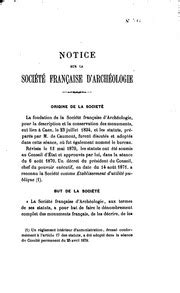 Pour comprendre les monuments de la France : notions pratiques d'archéologie à l'usage des ...