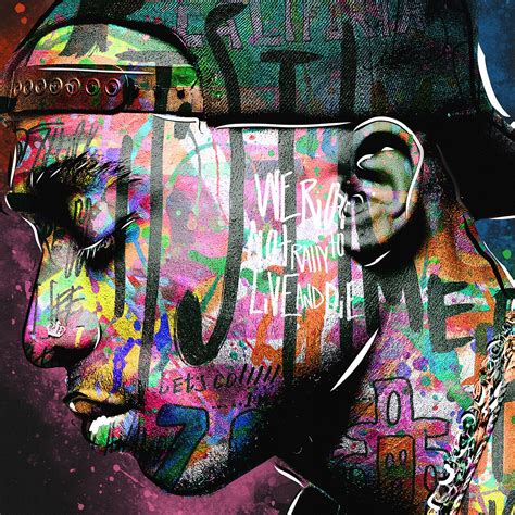 Tupac Graffiti 2Pac Shakur Pop Art Rap Hip-Hop Modern Wall Art in 2022 | Pop art, Modern wall ...