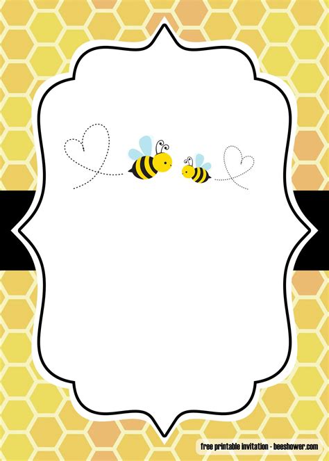 Bee Invitation Template Free