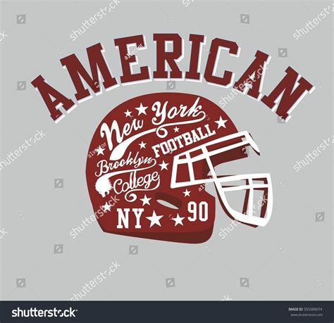 American College Football Graphic Design Vector Stock Vector (Royalty ...