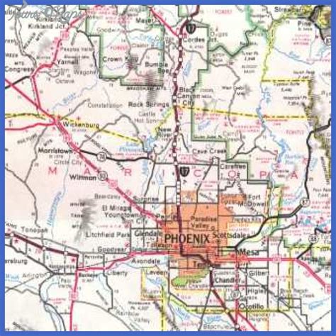 Phoenix Map - ToursMaps.com