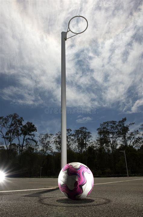 Netball Court stock image. Image of source, goal, hoop - 47263883