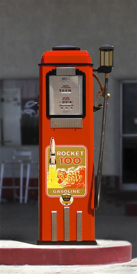 Rocket 100 Gasoline - Tokheim Gas Pump Photograph by Mike McGlothlen - Fine Art America