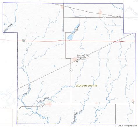 Map of Calhoun County, Iowa - Địa Ốc Thông Thái