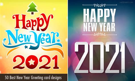 50 Best New Year Greeting card designs from top designers - 2021