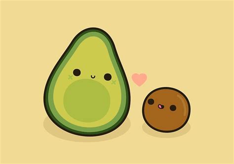 Avocado clipart cute, Avocado cute Transparent FREE for download on ...