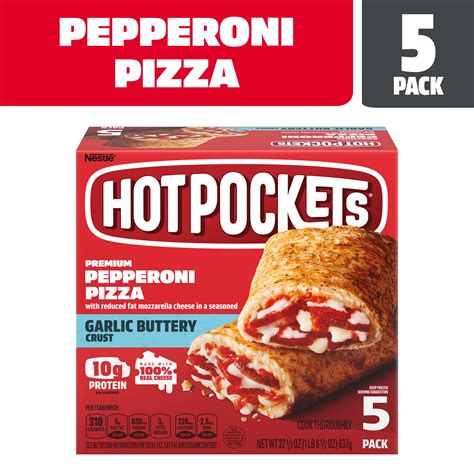 Hot Pockets Frozen Snacks Pepperoni Pizza Sandwiches, 22.5 oz (Frozen) - Walmart.com