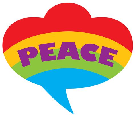 Colorful peace speech bubble 1195553 PNG