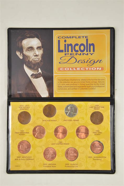 Historic Coin Collection - Complete Lincoln Penny Design Collection ...