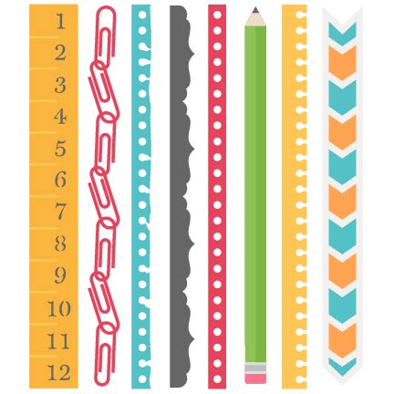 School Borders Set SVG scrapbook cut file cute clipart files for ...