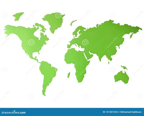 Green World Map Representing Environmental Global Goals - Map Picture ...