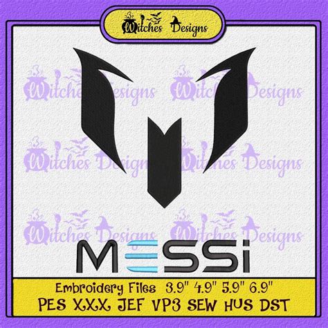 Lionel Messi Logo Embroidery Design - Witches Designs | Embroidery logo ...