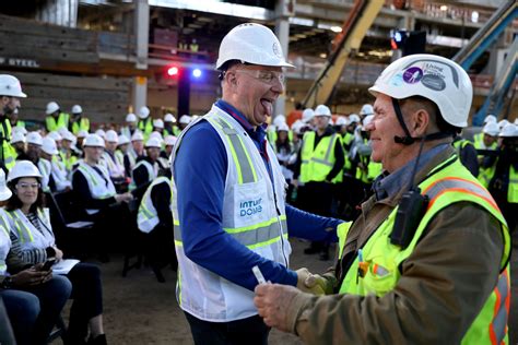 Photos | Construction milestone reached at Intuit Dome - Los Angeles Times