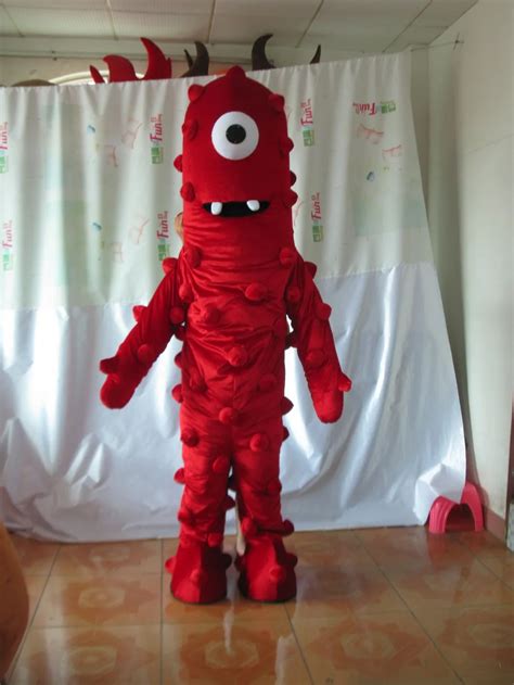 brown fashion red monster mascot costume custom made mascot fancy dress costumes animal for ...