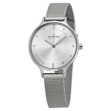 Skagen Anita Silver Dial Stainless Steel Mesh Ladies Watch SKW2149 - Anita - Skagen - Watches ...