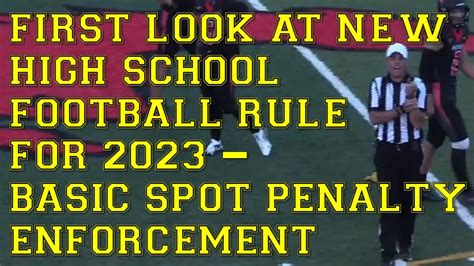 First Look At New High School Football Rule For 2023 – Basic Spot ...